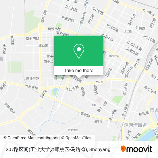 207路区间(工业大学兴顺校区-马路湾) map
