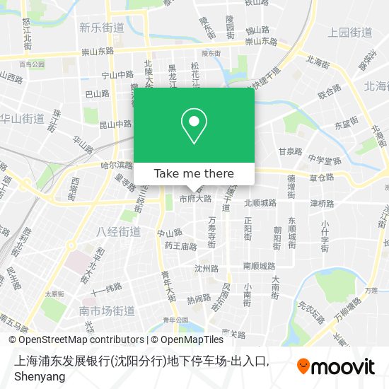 上海浦东发展银行(沈阳分行)地下停车场-出入口 map