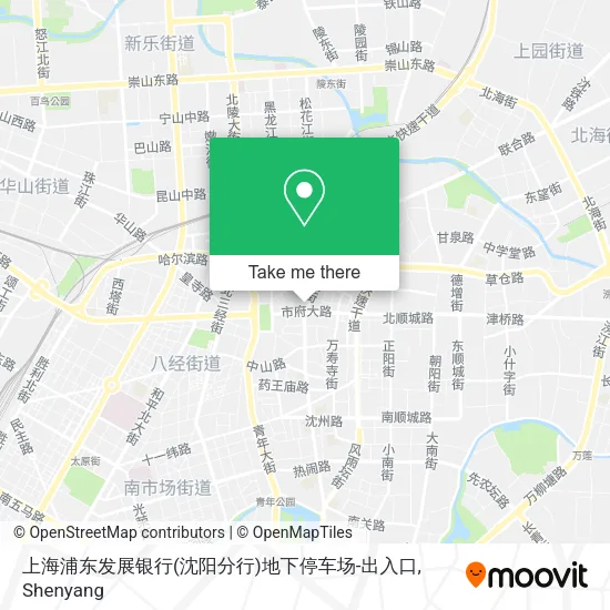 上海浦东发展银行(沈阳分行)地下停车场-出入口 map