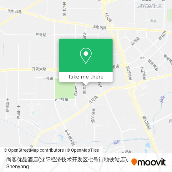 尚客优品酒店(沈阳经济技术开发区七号街地铁站店) map