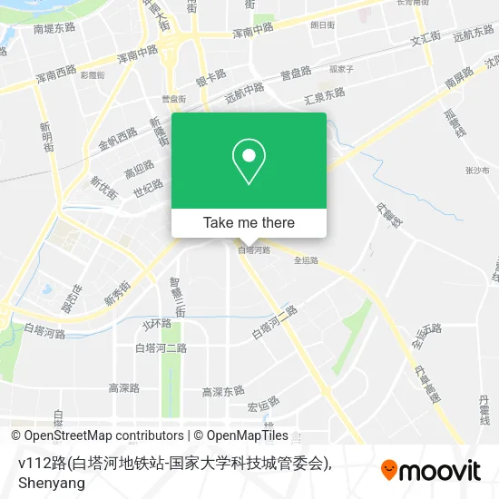 v112路(白塔河地铁站-国家大学科技城管委会) map