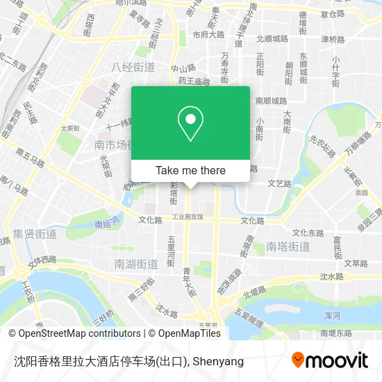 沈阳香格里拉大酒店停车场(出口) map