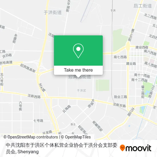 中共沈阳市于洪区个体私营企业协会于洪分会支部委员会 map