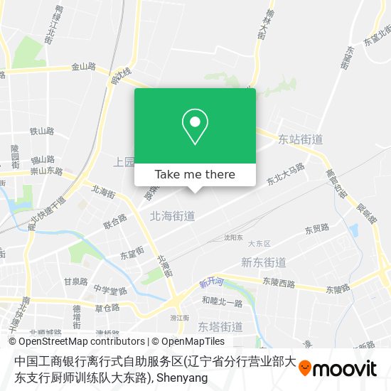 中国工商银行离行式自助服务区(辽宁省分行营业部大东支行厨师训练队大东路) map