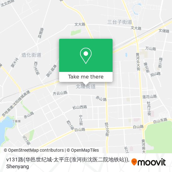 v131路(华邑世纪城-太平庄(淮河街沈医二院地铁站)) map