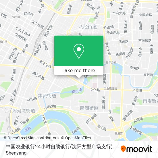 中国农业银行24小时自助银行(沈阳方型广场支行) map