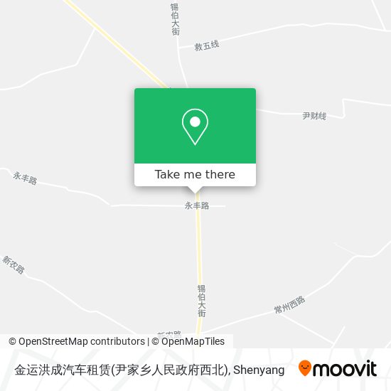 金运洪成汽车租赁(尹家乡人民政府西北) map