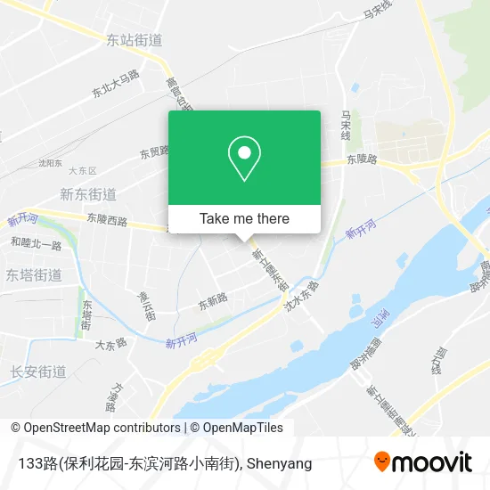 133路(保利花园-东滨河路小南街) map