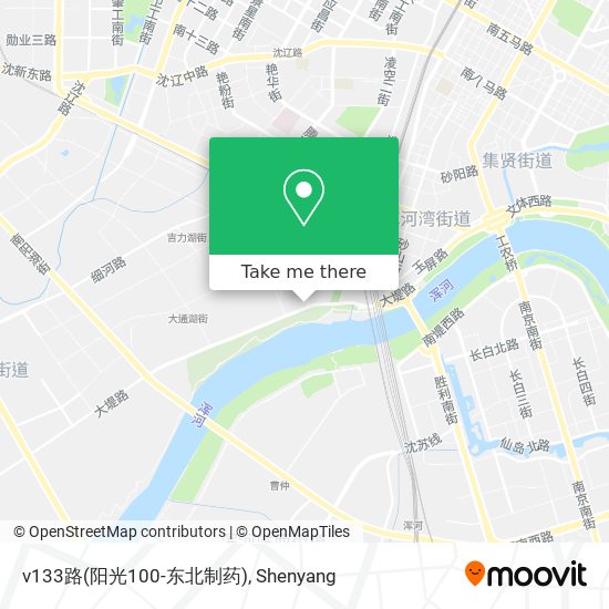v133路(阳光100-东北制药) map