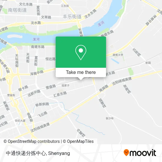 中通快递分拣中心 map