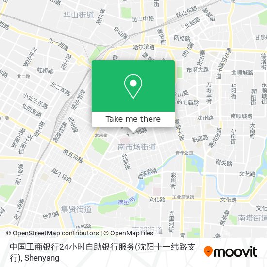 中国工商银行24小时自助银行服务(沈阳十一纬路支行) map