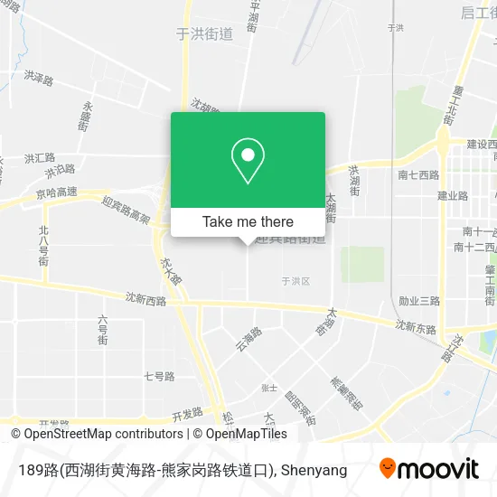 189路(西湖街黄海路-熊家岗路铁道口) map
