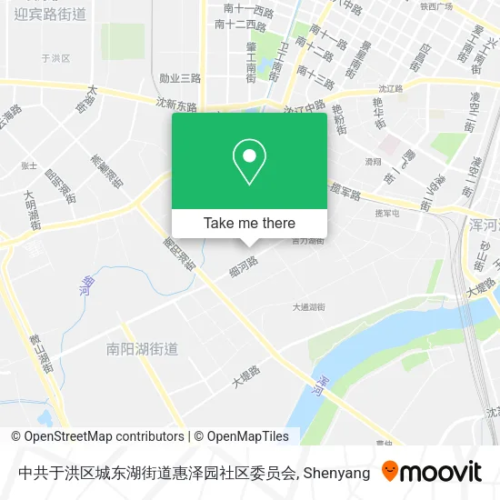 中共于洪区城东湖街道惠泽园社区委员会 map