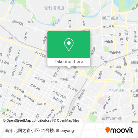 新湖北国之春小区-21号楼 map
