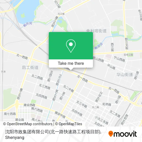 沈阳市政集团有限公司(北一路快速路工程项目部) map