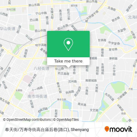 奉天街/万寿寺街高台庙后巷(路口) map