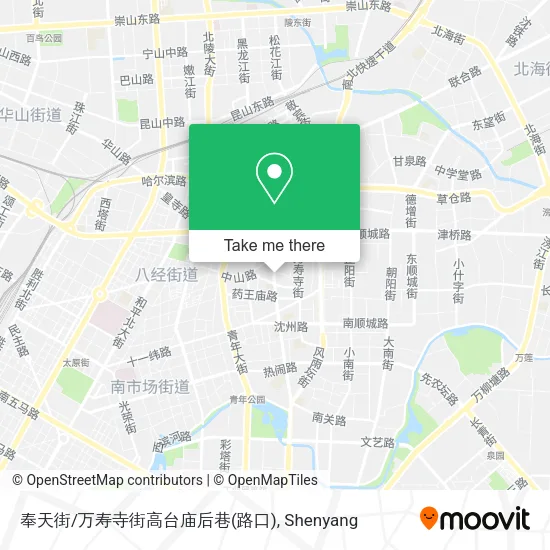 奉天街/万寿寺街高台庙后巷(路口) map