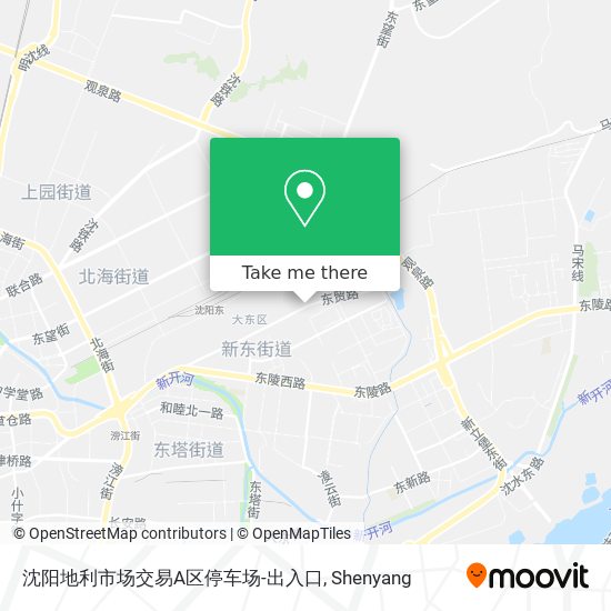 沈阳地利市场交易A区停车场-出入口 map