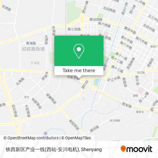 铁西新区产业一线(西站-安川电机) map