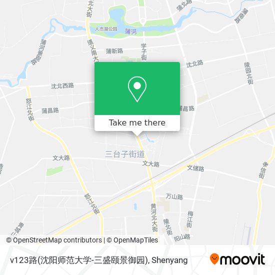 v123路(沈阳师范大学-三盛颐景御园) map
