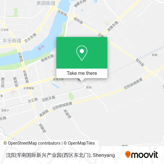 沈阳浑南国际新兴产业园(西区东北门) map