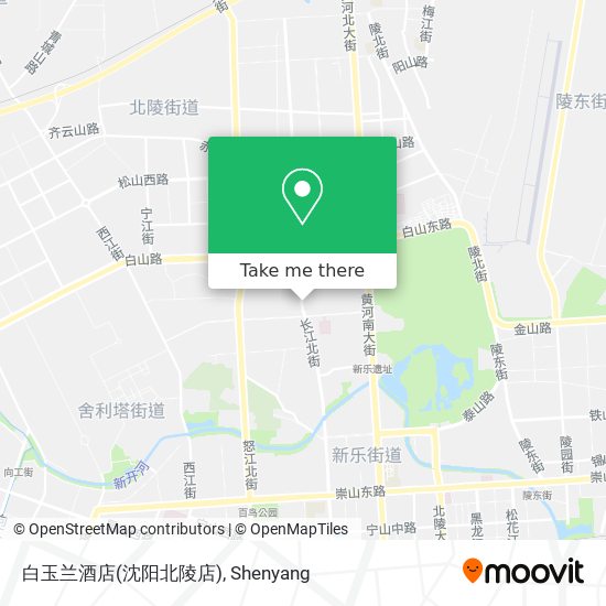 白玉兰酒店(沈阳北陵店) map