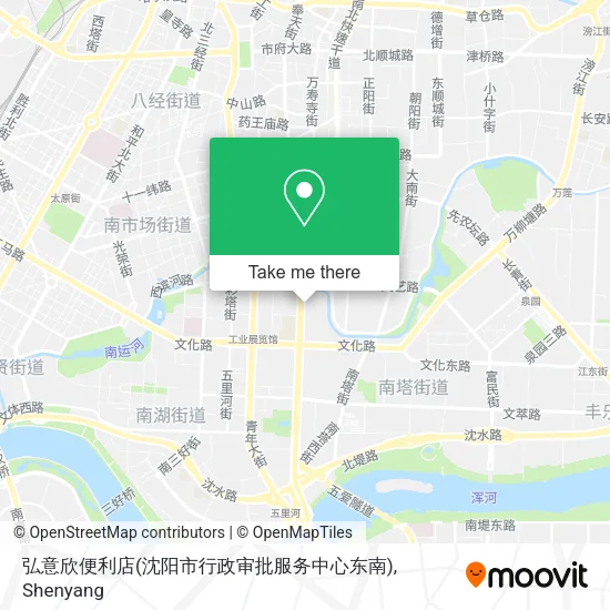 弘意欣便利店(沈阳市行政审批服务中心东南) map