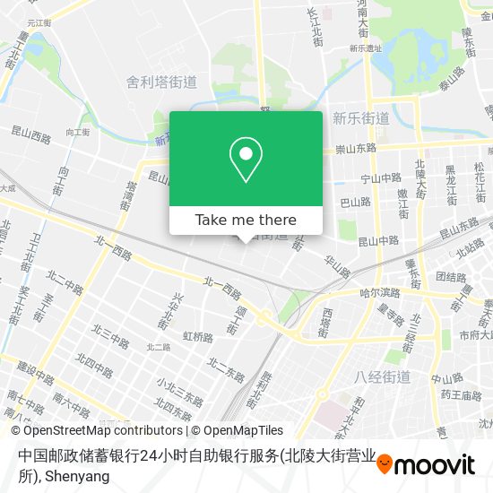 中国邮政储蓄银行24小时自助银行服务(北陵大街营业所) map
