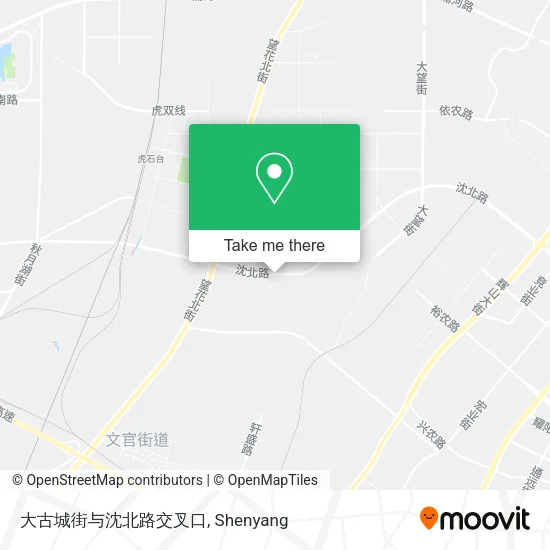 大古城街与沈北路交叉口 map
