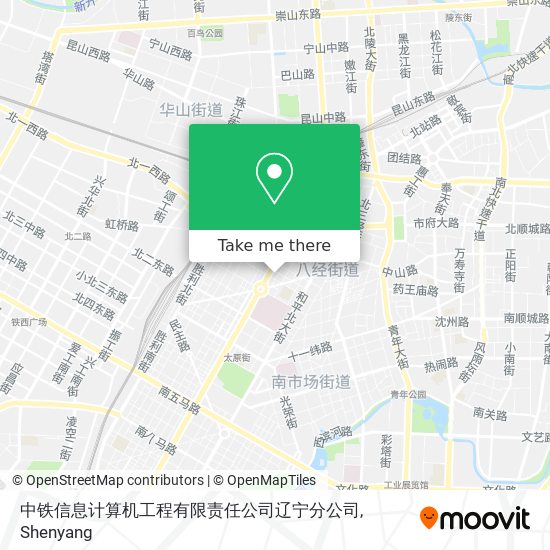 中铁信息计算机工程有限责任公司辽宁分公司 map