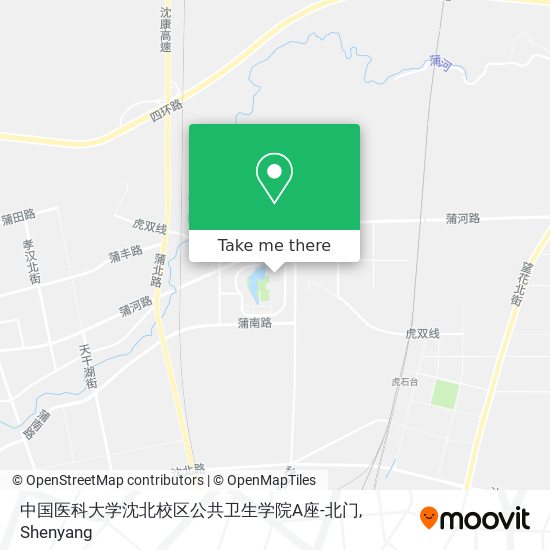 中国医科大学沈北校区公共卫生学院A座-北门 map