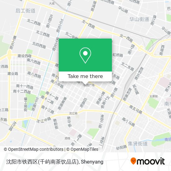 沈阳市铁西区(千屿南茶饮品店) map