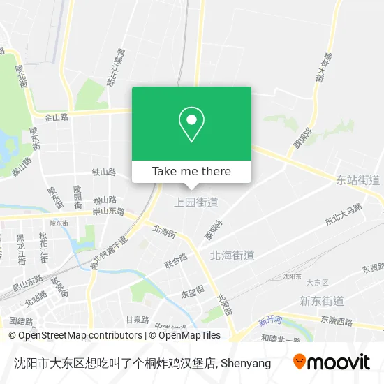 沈阳市大东区想吃叫了个桐炸鸡汉堡店 map