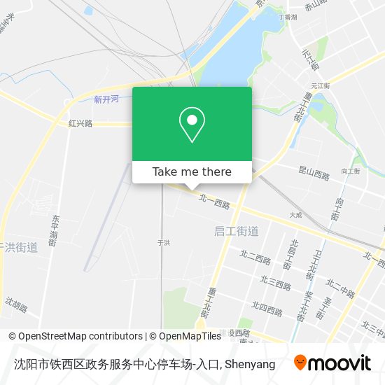 沈阳市铁西区政务服务中心停车场-入口 map