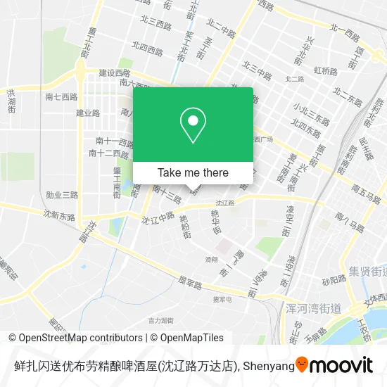鲜扎闪送优布劳精酿啤酒屋(沈辽路万达店) map