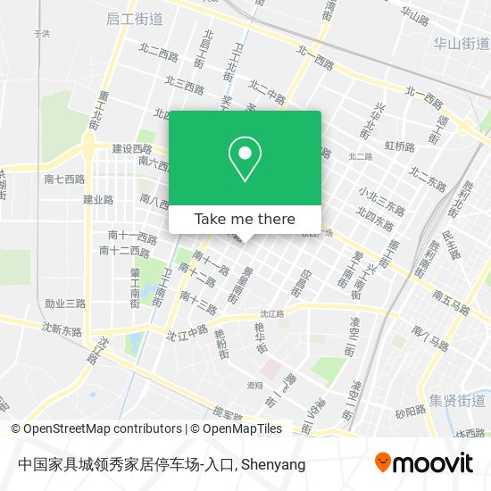 中国家具城领秀家居停车场-入口 map