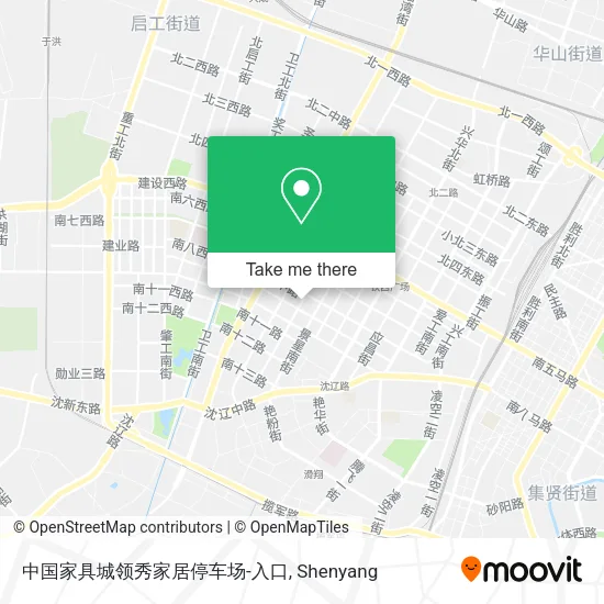中国家具城领秀家居停车场-入口 map