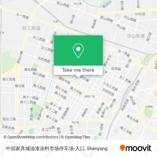 中国家具城油漆涂料市场停车场-入口 map