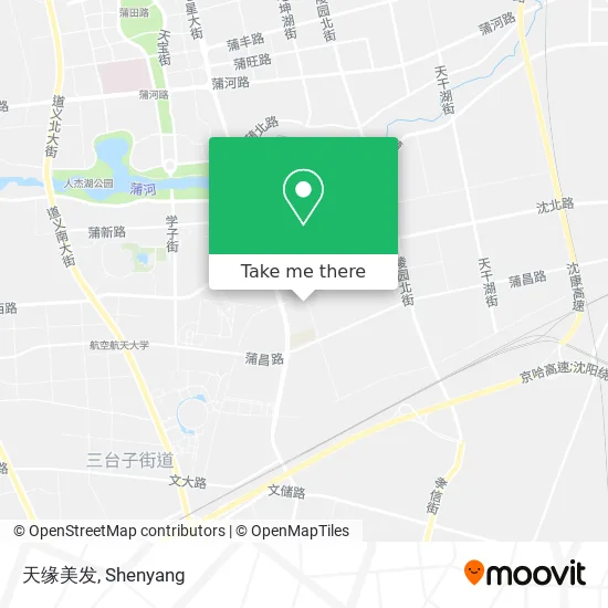天缘美发 map
