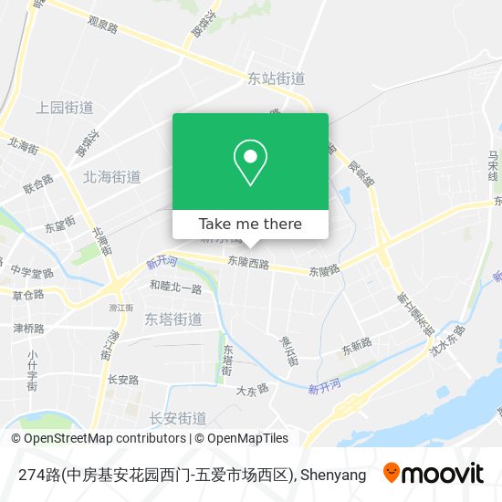274路(中房基安花园西门-五爱市场西区) map