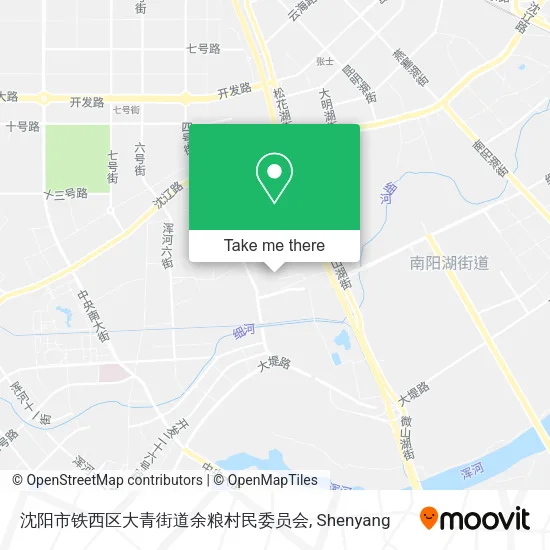 沈阳市铁西区大青街道余粮村民委员会 map