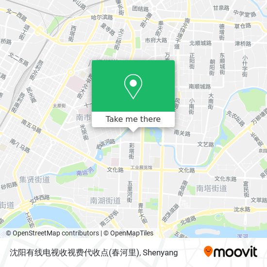 沈阳有线电视收视费代收点(春河里) map