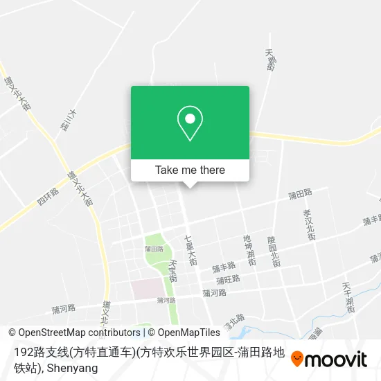 192路支线(方特直通车)(方特欢乐世界园区-蒲田路地铁站) map