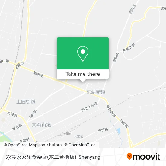 彩霞家家乐食杂店(东二台街店) map