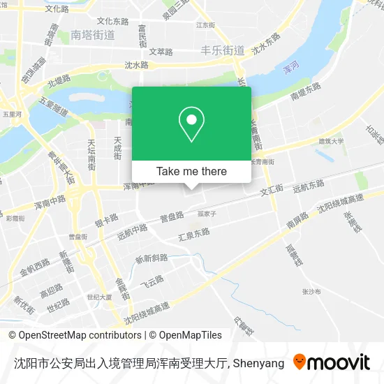沈阳市公安局出入境管理局浑南受理大厅 map
