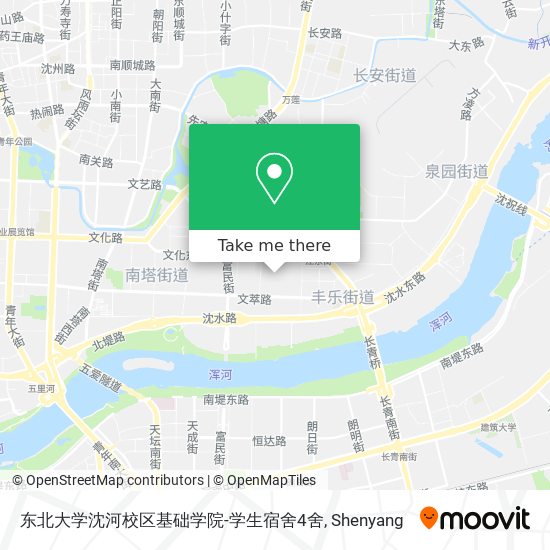 东北大学沈河校区基础学院-学生宿舍4舍 map