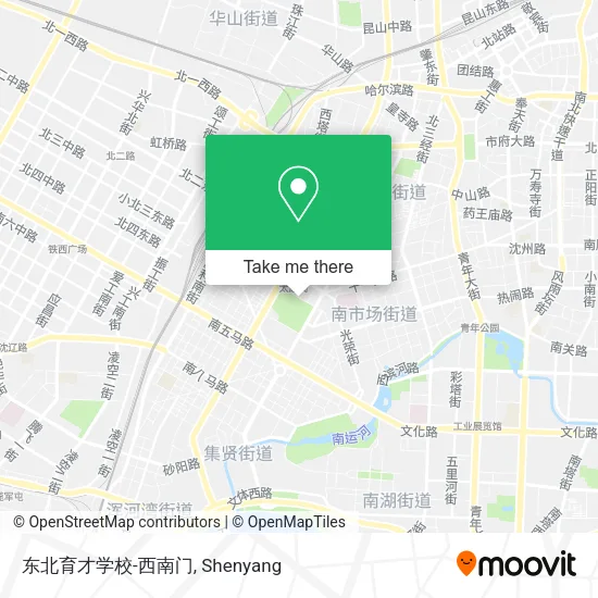东北育才学校-西南门 map