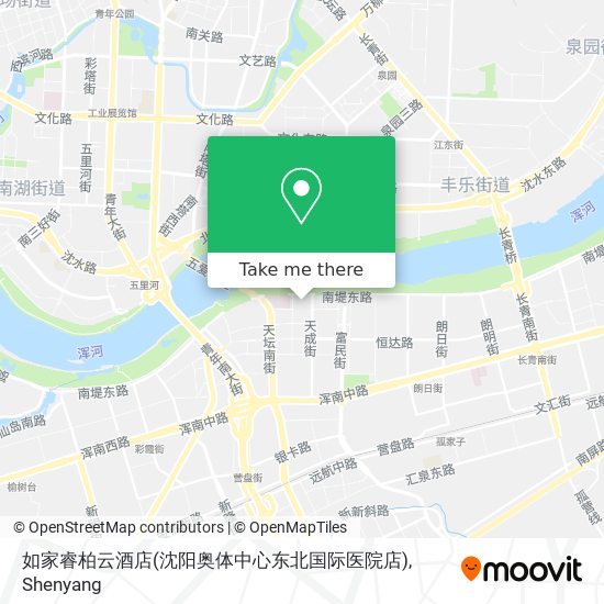 如家睿柏云酒店(沈阳奥体中心东北国际医院店) map