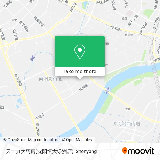 天士力大药房(沈阳恒大绿洲店) map