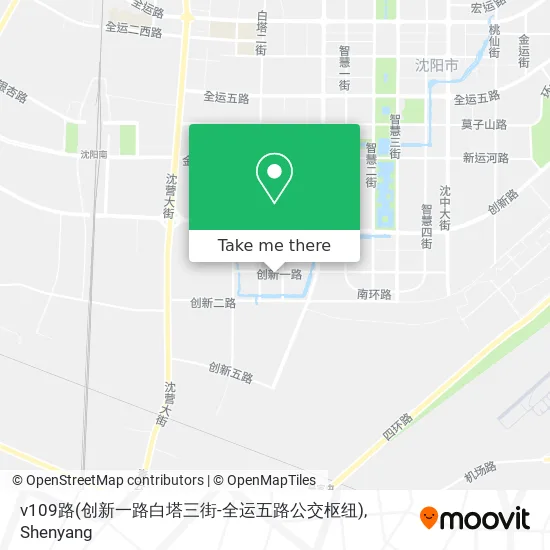 v109路(创新一路白塔三街-全运五路公交枢纽) map